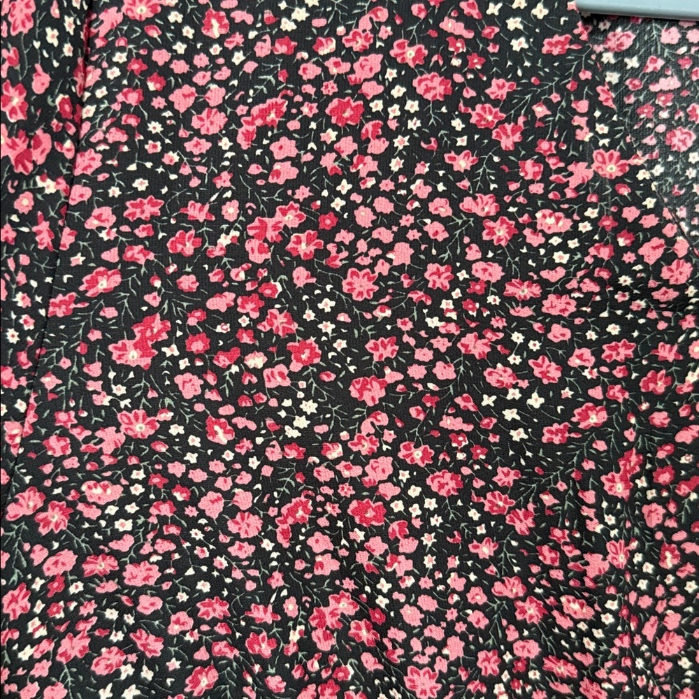 Women’s Floral Long Sleeve V-Neck Smocked Waist Maxi Dress size Large - Picture 4 of 6